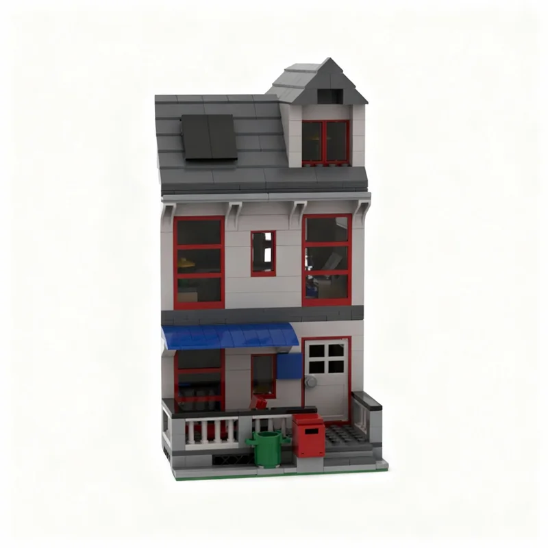 485 Pezzi MOC Modellino di Città Modulare, Blocchi da Costruzione, Giocattolo Educativo Creativo, Regalo di Natale