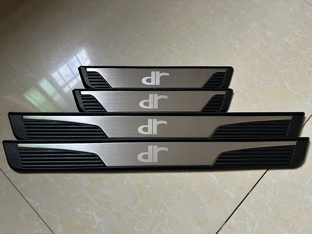 Fit Chery dr 4.0 dr 5.0 dr 6.0 Door Sill Scuff Plate Welcome Pedal Stainless Steel Pad Guard Car Styling Accessories