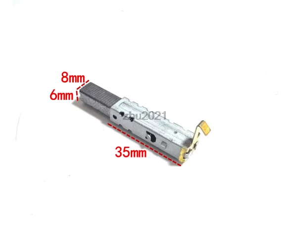 High-Performance Carbon Brushes for TS-15 Vacuum Cleaner Motor - Compatible with HWX-DW-01L/02L and HLX1200-GS-DA, Size 6x8 mm