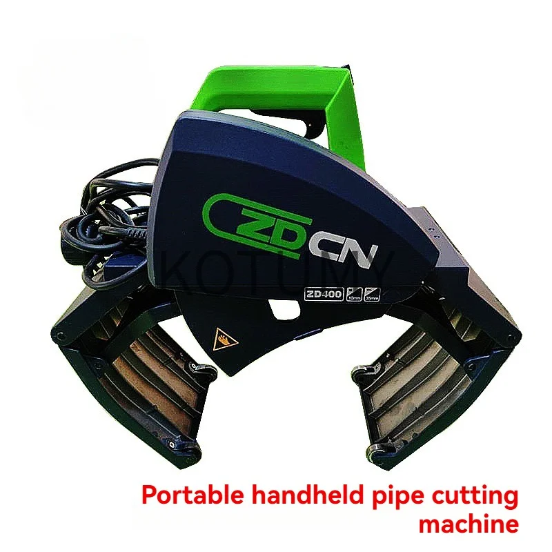 Handheld ZD400 Pipe Cutter, No Burr Precision Cutting & Beveler for Metal/Plastic/Paper Tubes, Portable Tube Cutting Machine Too