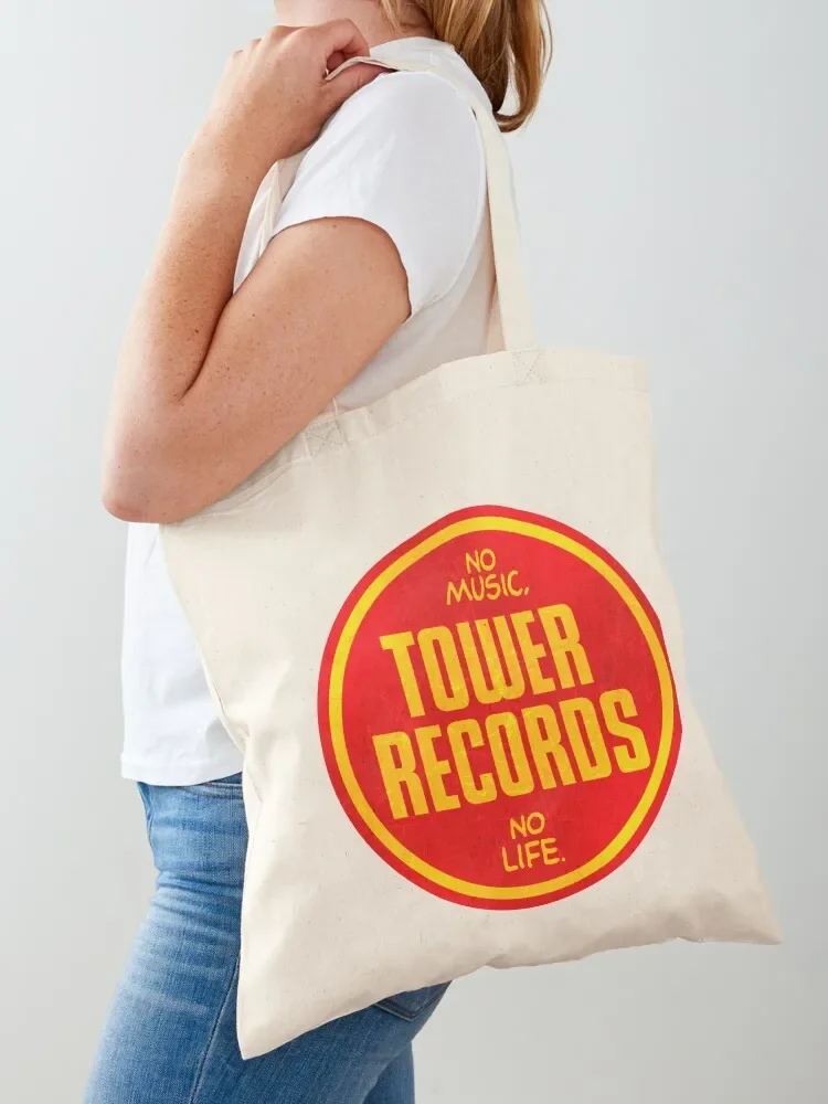 

Tower Records vintage Tote Bag cloth bag woman shopper bag women woman shopping tote women