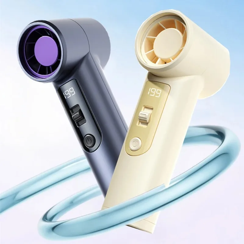 

2000 mAh Portable Handheld Turbo Fan 199 Wind Speeds Adjustable Mini Personal Fan Battery Operated Electric Eyelash Fan