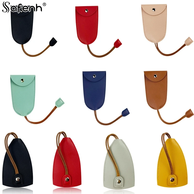 1PCS Portable Creative Simple Multifunction Car Keychain Wallet Soft PU Leather Keys Organizer Holder Coin Purse Small Key Pouch