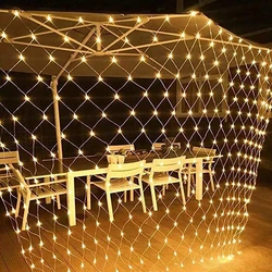 3x2m Christmas Light Net Mesh Curtain Lights Wedding Party Decoration Outdoor Waterproof Lamp Curtain Light