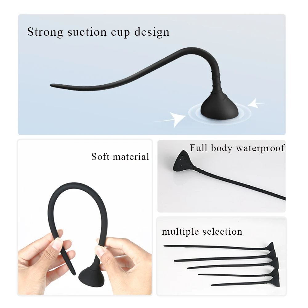 Soft Silicone Horse Eye Stick with Strong Suction Cup Urethral Dilation Stimulator Prostate Massage Men Masturbation Sex Toy