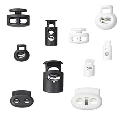 6Pcs Plastic Pig Nose Button Spring Fasteners Clothing Lanyard Toggles Rope Stoppers Cord Lock End DIY Locks
