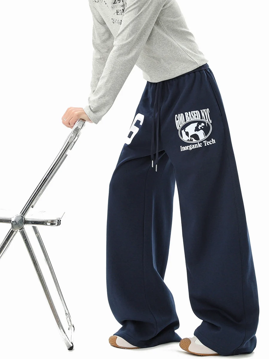 

Модные спортивные брюки для джазовых танцев, мужские и женские, зимние повседневные свободные леггинсы с принтом в виде букв, удобные брюки для отдыха