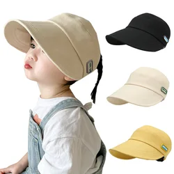 Sombrero de Sol de ala grande para bebé, niño y niña gorra de béisbol de algodón para, ajustable, en la playa para viaje, de 2 a 8 años