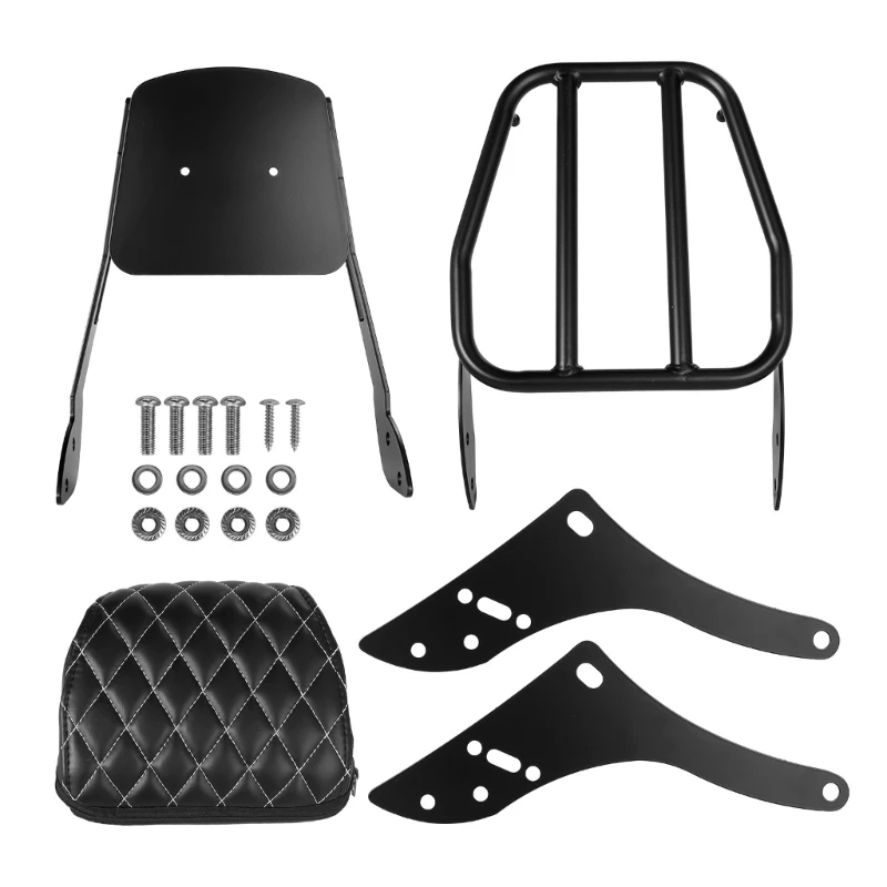D5BE Motorcycle Backrest Luggage Rack Simple Installs for CMX300 CMX500 Rear Support