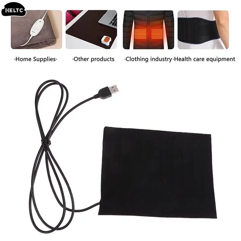 1PCS USB Heating Pad Folding Heated Sheet Seat Heating Cushion Seat Warmer Waterproof Pet Reptile Animal Winter Warm Heater Mat