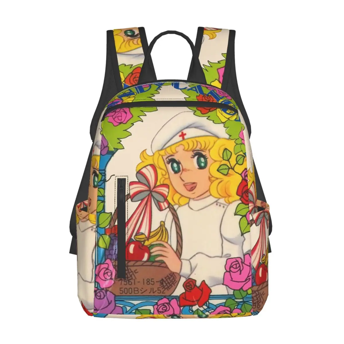 ハッピーキャンディキャンディ日本アニメバックパックデイパック大容量キッズブックバッグスクールバッグショルダーバッグ男性女性用