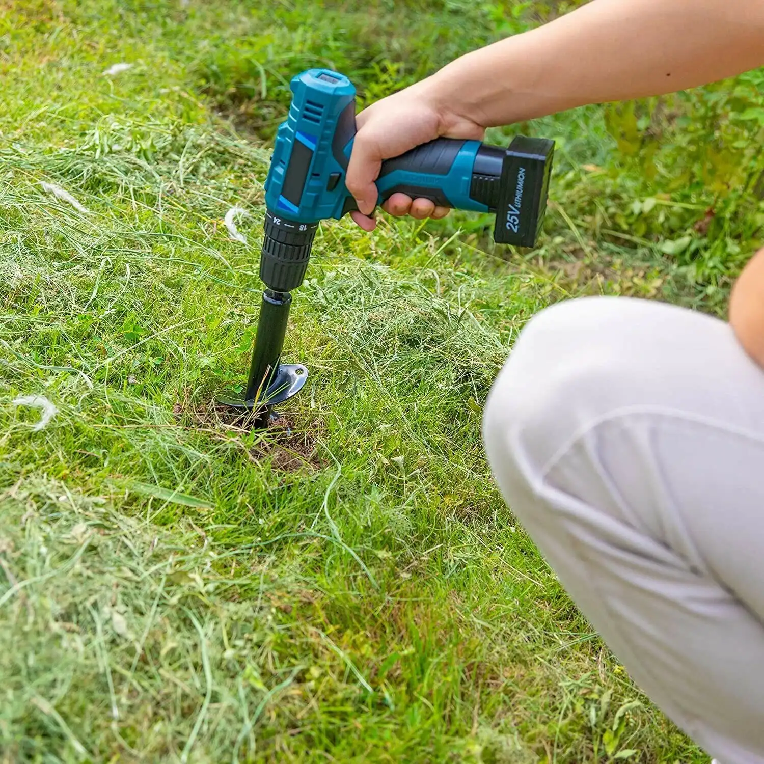 Imagem -02 - Cordless Espiral Drill Bit Fácil Jardinagem Auger Buraco Digger Plantação Bulb e Anexo Weeding 1pc