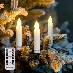 FREEPOWER LED Candles, Electric Candle Light Christmas Tree Decoration, Led Light Timer, Remote, Birthday, Home Decor