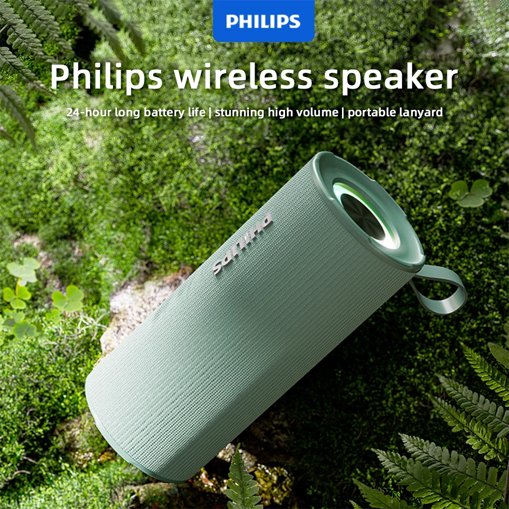 

Беспроводная портативная колонка Philips TAS3150 для улицы, многофункциональная, водонепроницаемая, 3600 мАч, с высококачественным звуком и сабвуфером, для кемпинга