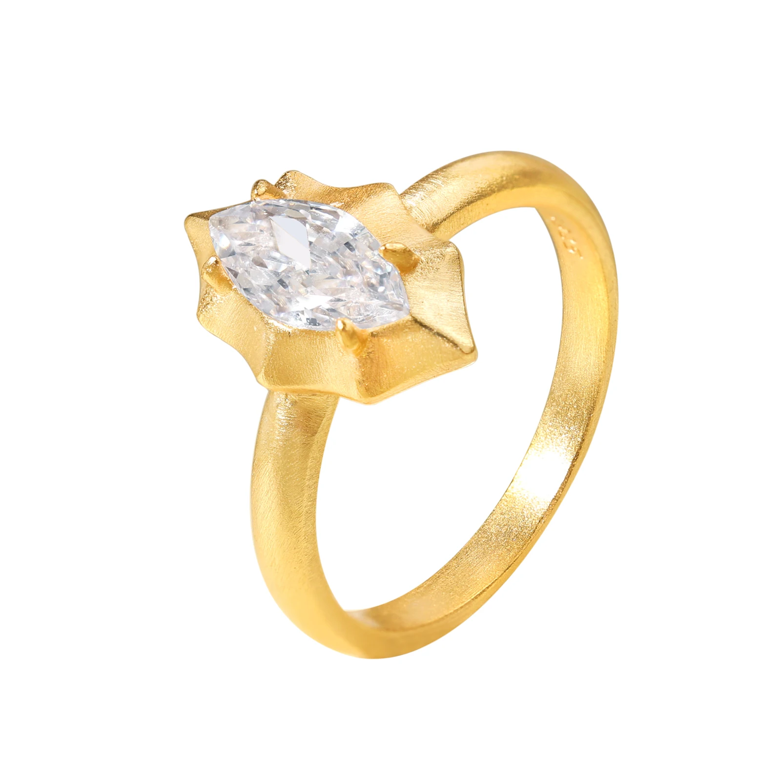 

PANQDIY 925 Sterling Silver 18k Horse Eye Stone Ring Engagement and Wedding Ring Suitable for Giving Jewelry Gifts To Women