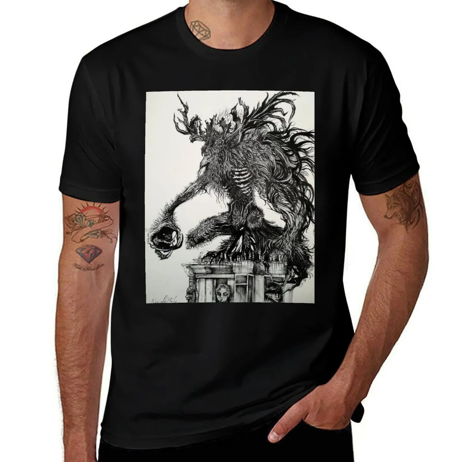 Beast Cleric Dark Souls. Gothic art T-Shirt oversized t shirt blacks for a boy cute tops t shirts men