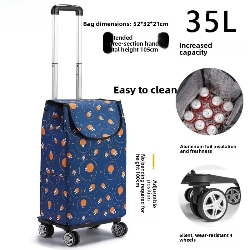 universal-four-wheel-hand-pulled-shopping-cart-foldable-stainless-steel-aluminum-pole-freshness-preservation-insulation-remov