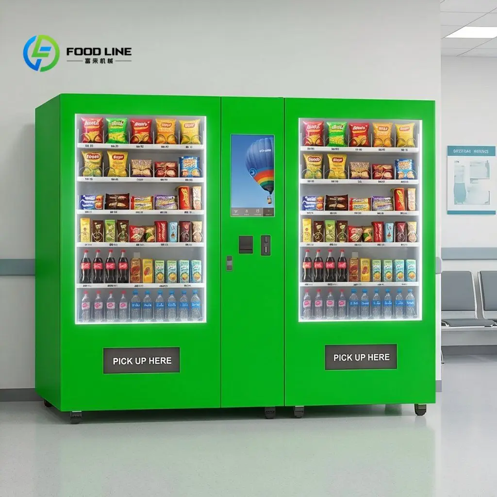 Custom OEM Cooling Temperature Adjustable Drink Snack Vending Machine Retail Outlet Customizable
