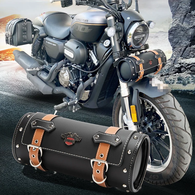 

Vintage Motorcycle Front Bag Electric Rear Bag Off-Road Front Hanging Bag Tail Bag Side Bag Waterproof Sunscreen Commuting