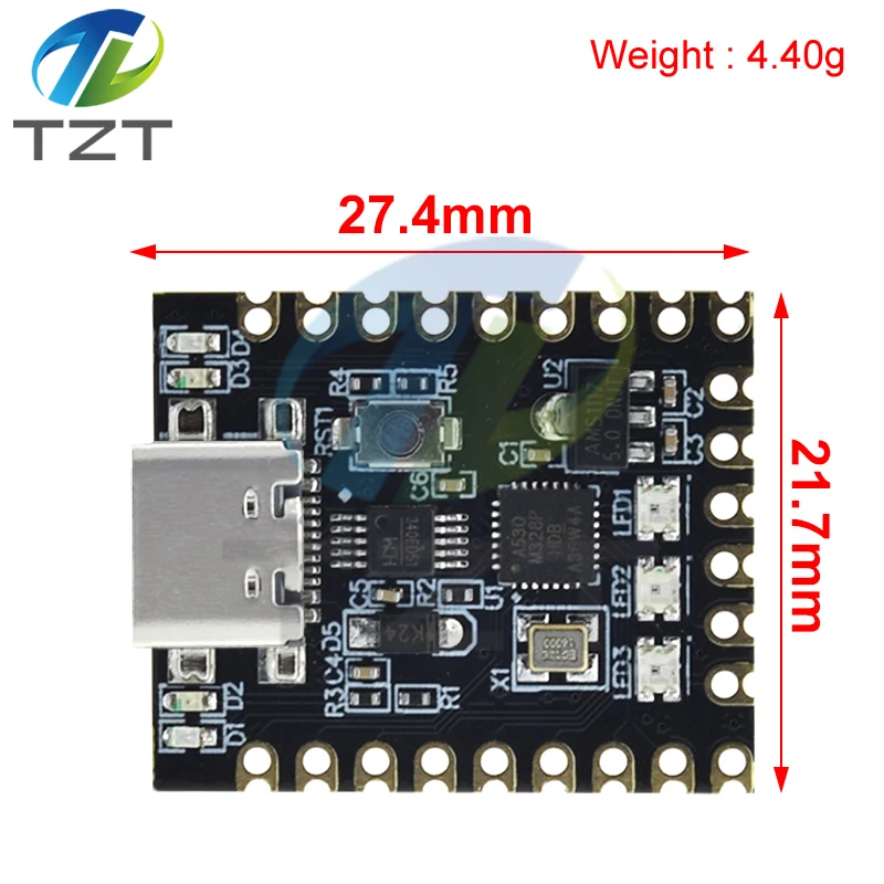 TZT NANO V3.0 / Nano SuperMini Type-C Development Board Atmega328p Chip Ch340 Serial Port For Arduino