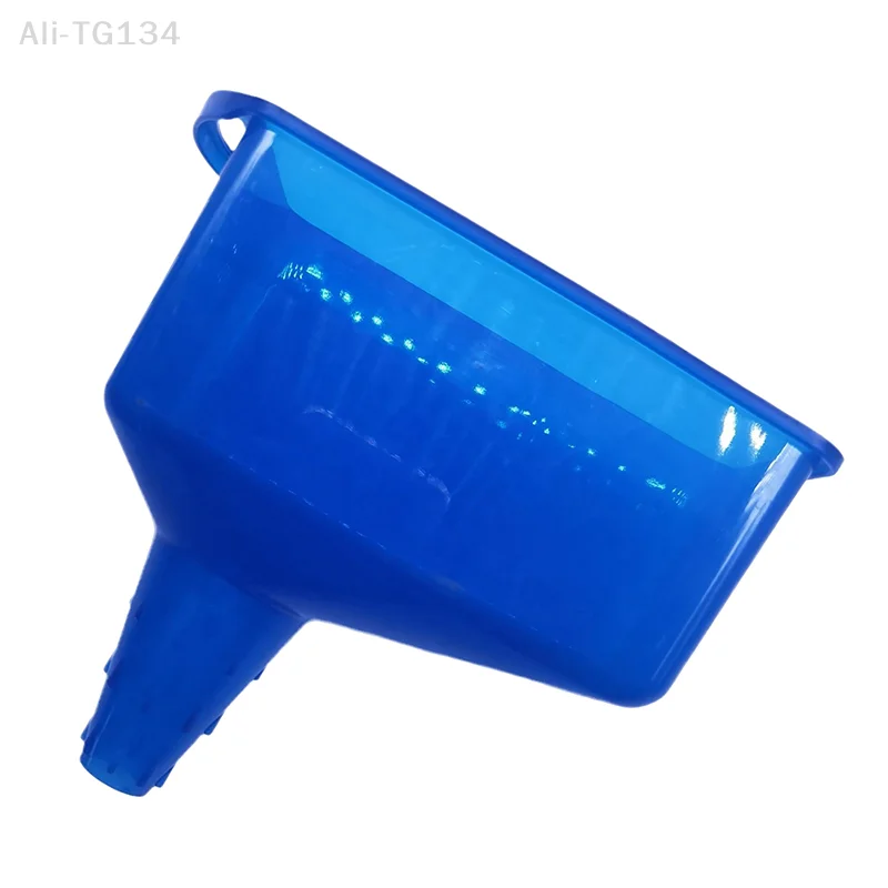 Embudo de aceite protector de derrames azul, embudo de radiador antisalpicaduras, herramienta automotriz de repostaje de gasolina para mantenimiento de garaje y coche