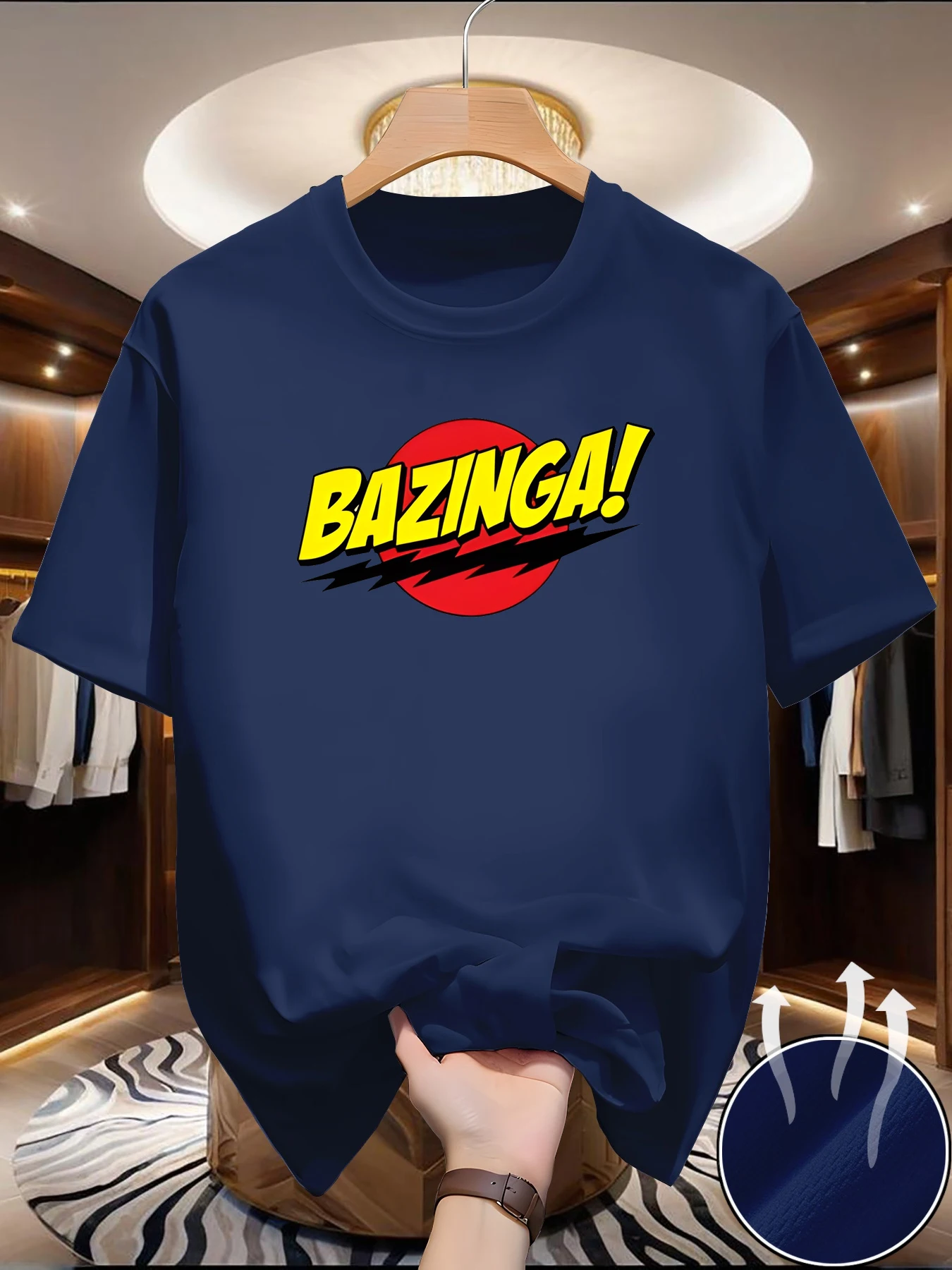 

Мужская летняя футболка в повседневном стиле, свободного кроя, удобная, с принтом "The Big Bang Theory", с круглым вырезом и короткими рукавами.