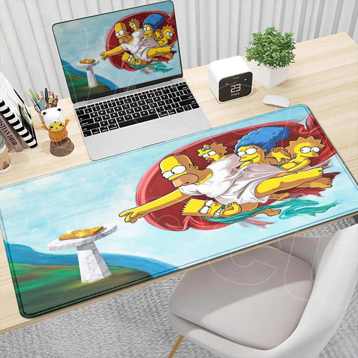 Locking Edge E-sport Gamer Cabinet Rug 900x400mm Funny Cartoon T-The S-Simpsons PC Anime Mousepads Office XXL Speed Tabletop Pad