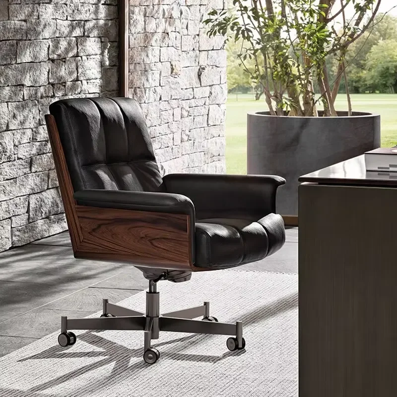 Nordic Style Single Sofa Armchair with Roller Casters Modern Rotating Accent Chair for Bedroom and Home Office Furniture