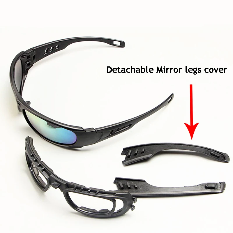 Polarized Glasses CS Tactical Motorcycle Hunting Shooting Airsoft C5 Goggles with 4 Lens Kit