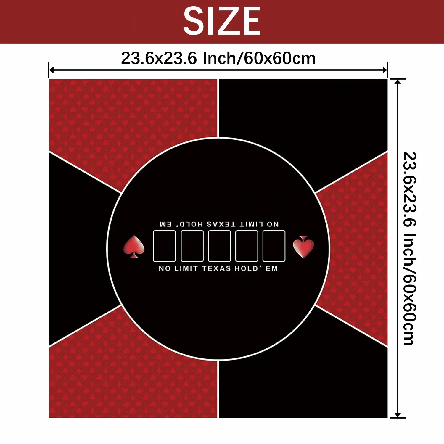 60x60 سنتيمتر تكساس بوكر الجدول حصيرة مجموعة متنوعة من أنماط مطبوعة بشكل جميل مربع بوكر الجدول حصيرة ل كازينو لعبة الأسرة