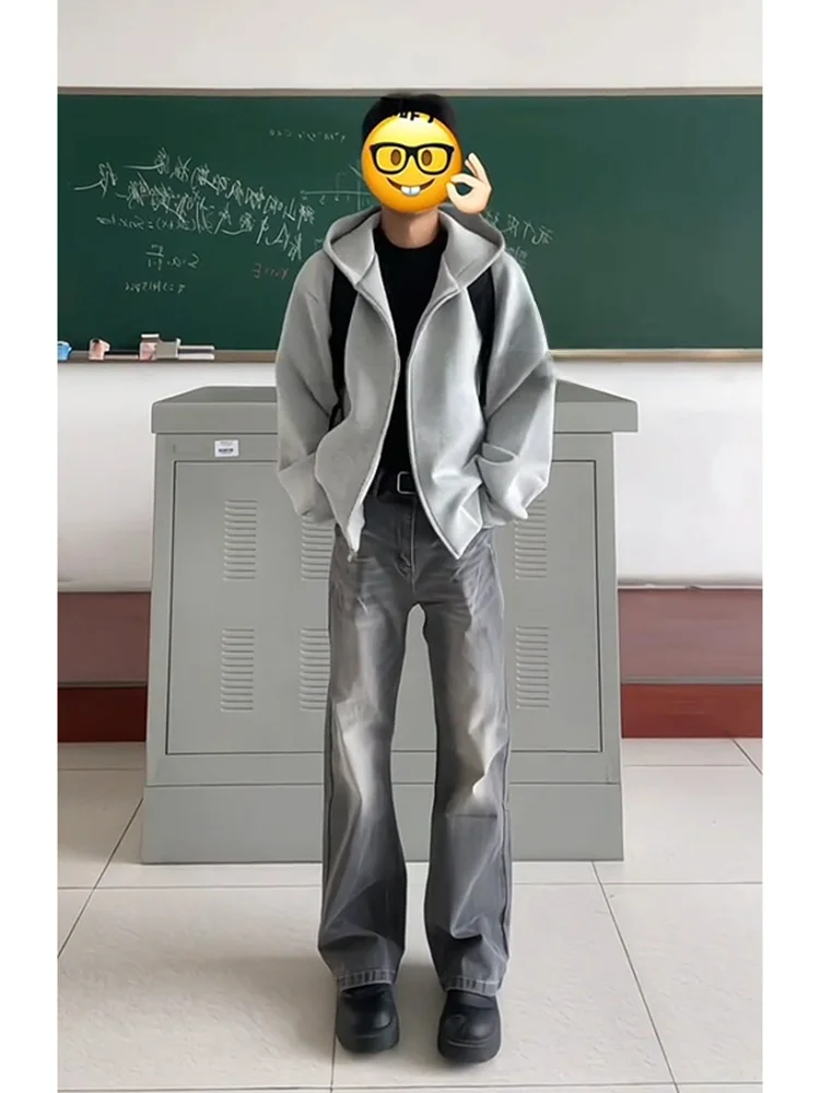 

Мужские джинсы Cleanfit: весенне-осенние, в американском стиле, повседневные, с высокой талией, прямые, с легким расклешением, из денима