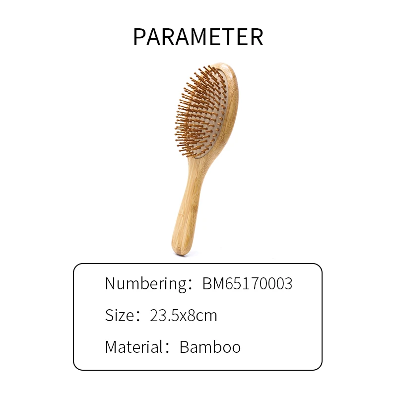 Brosse à Cheveux en Bambou avec Poignées Personnalisées pour Femme, Peigne de Énergie du Cuir oral elu à Dents Larges, Idéal pour les Cheveux Lisses