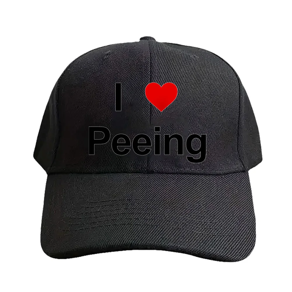 funny I Heart Peeing Summer Woman Man Adult Baseball Cap Adjustable with Curved Brim duckbill cap protection sun hats