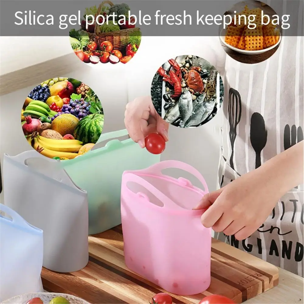 

Storage Pouch Bag Reusable Eco-friendly Silicone Fridge Food Organizer Sealing