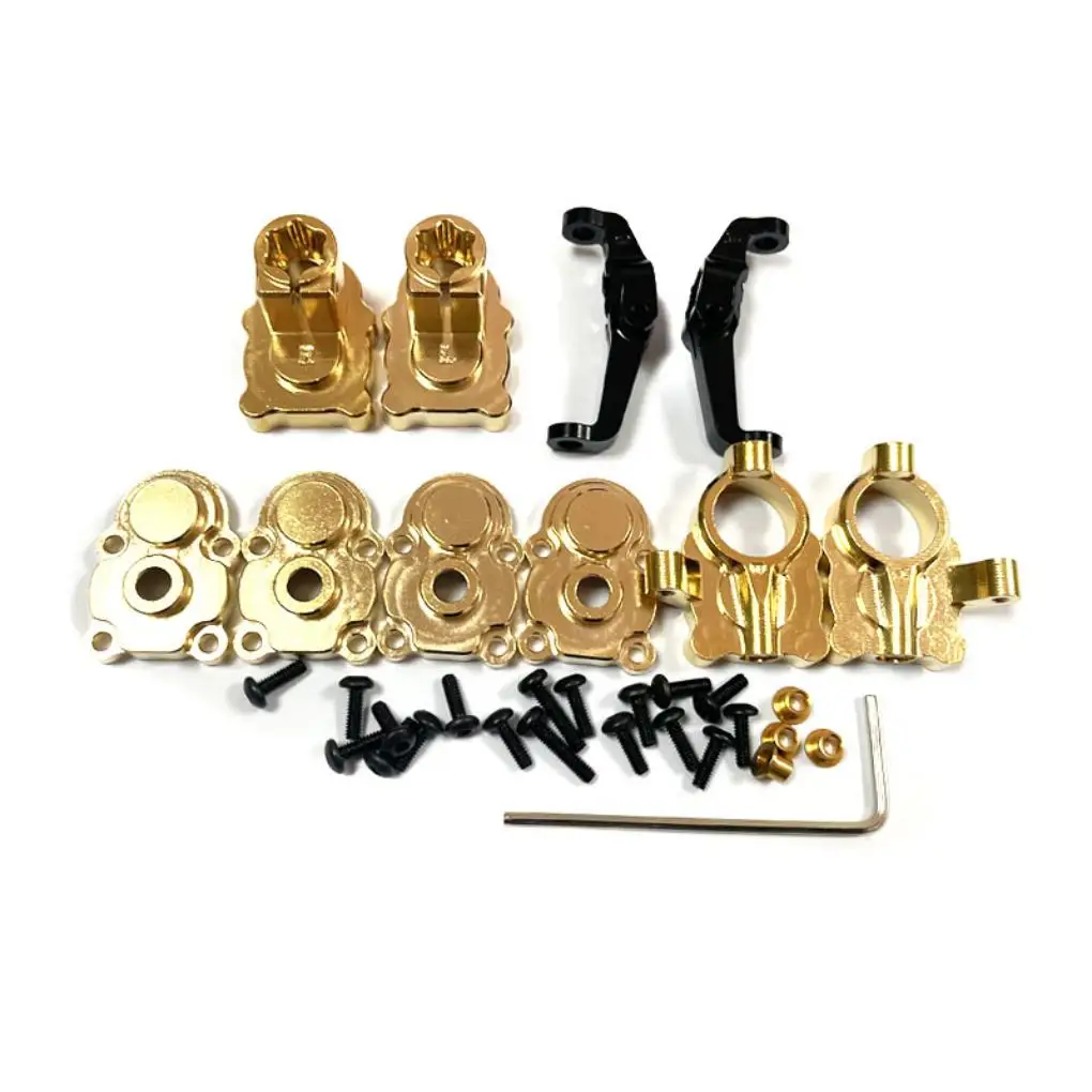 

RCGOFOLLOW 1/24 Brass Upgrade Rear Axle Housing RC Upgrade Part Rc Rear Axle Housing For FMS FCX24 RC Car Part Black