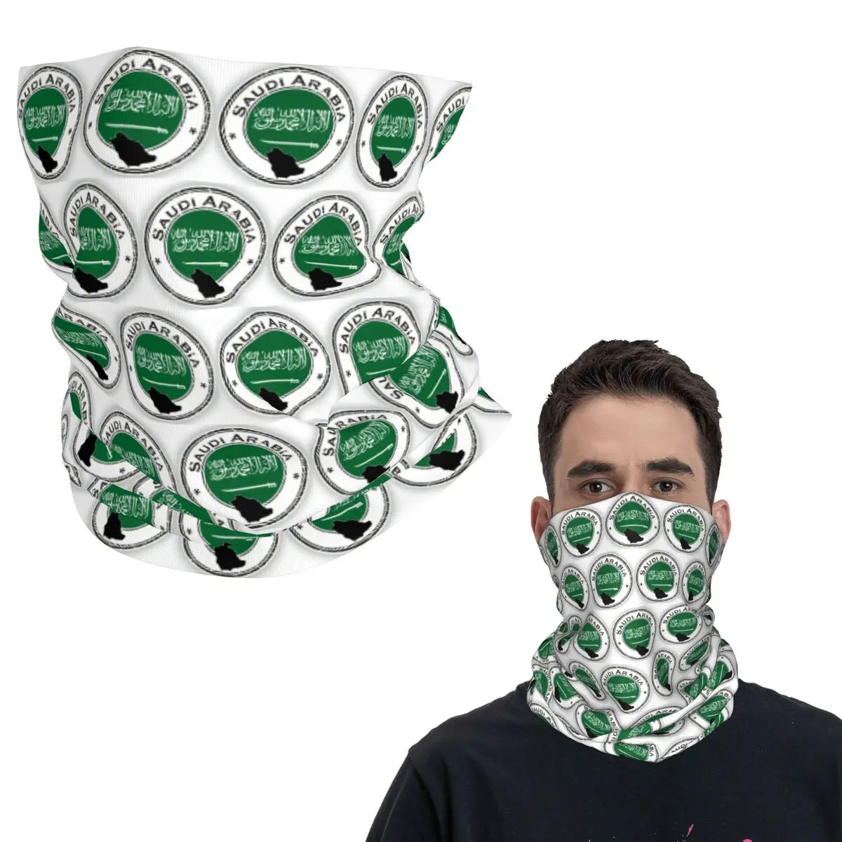 

Королевство Саудовской Аравии бандана шеи гетры маска с принтом шарф многофункциональная Балаклава для мужчин женщин взрослых ветрозащитная