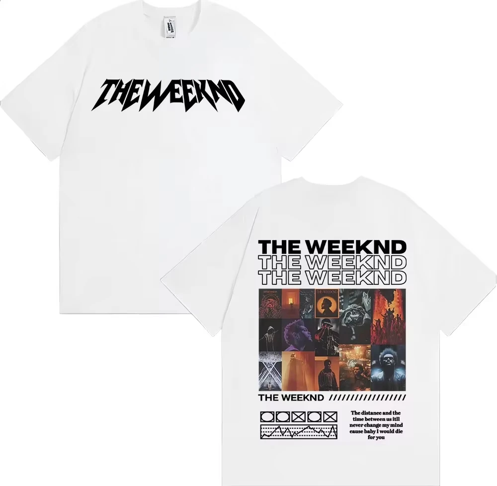 The Weeknd After Hours Til Dawn Album Cover Unisex High Quality Pure Cotton Fashion Harajuku Gothic Style T-Shirt