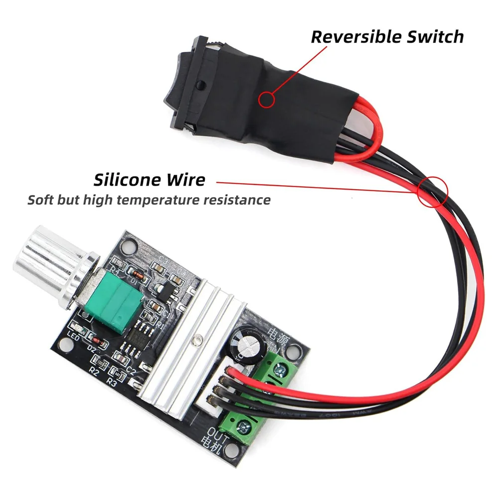 2/5 แพ็ค 6V 12V 24V 28V 3A 80W 1203BB DC Motor Speed Controller ความเร็ว PWM ปรับ REVERSIBLE มอเตอร์สวิทช์ย้อนกลับ