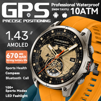2025 For HUAWEI Outdoor Sports Smartwatch GPS trackr 10ATM Flashlight 1.43\
