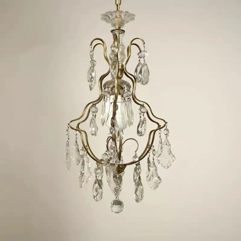 

GHJUYIOL Italian minimalist crystal chandelier, rural corridor, dining room, foyer, bedroom, bedside decorative lighting fixture