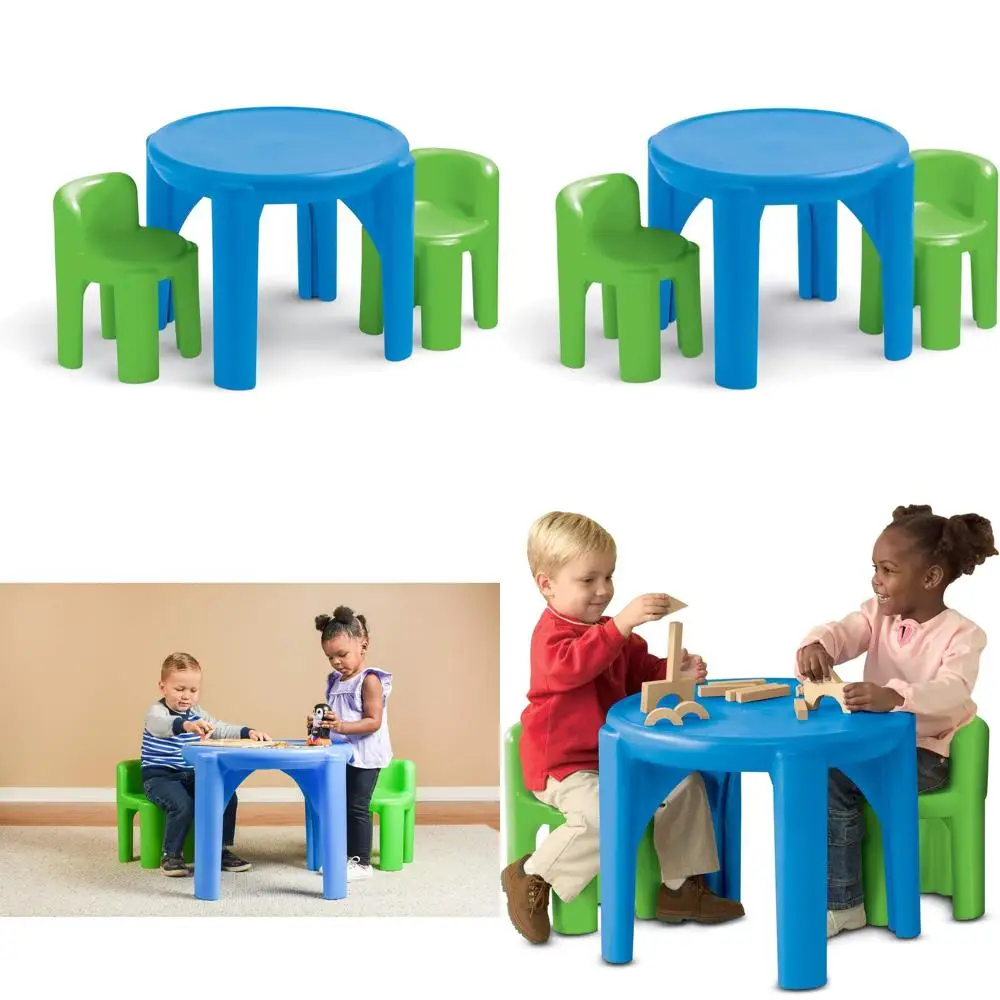 

Vibrant and Daring Dining Set, Turquoise/Navy, 24 x 24 x 18