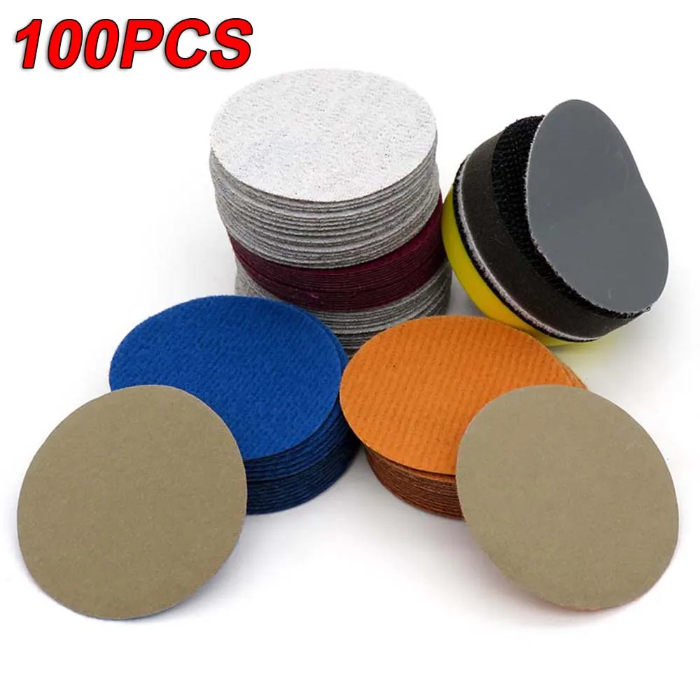 Perfect for DIY Enthusiasts and Professionals 100Pcs 2 Inch Sanding Disc 50mm Wet & Dry Flocking Sandpaper 6010000 Grit