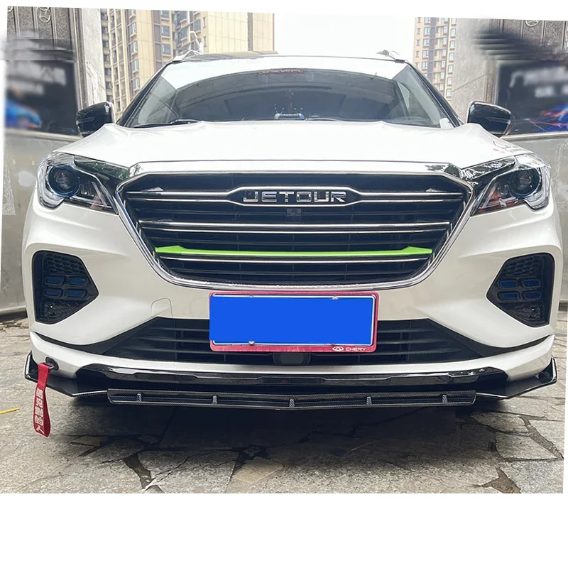 Front Skirt for JETOUR X70 Splitter 2020 2021 2022 Carbon Painting Bumper Spoiler Body Kit Lip