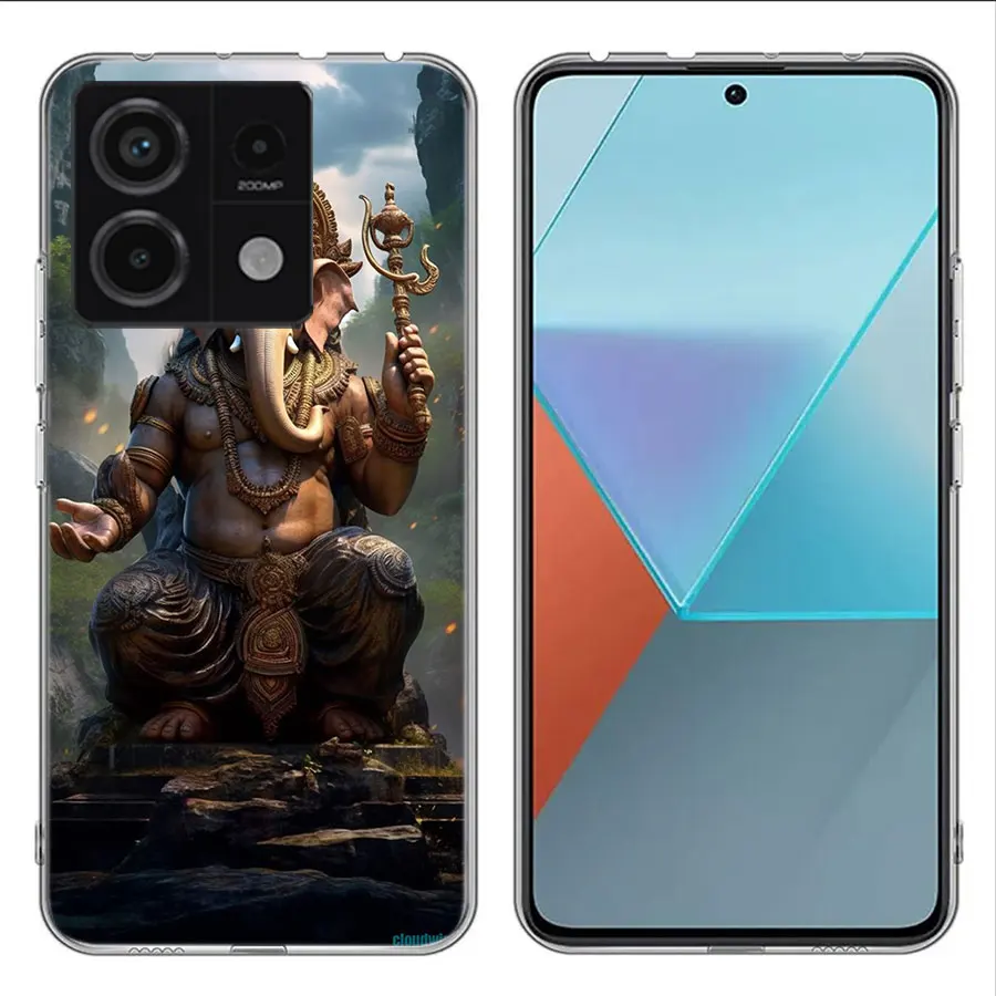 Ganesh lord Clear Phone Case For Xiaomi Redmi 12 12C 10 10A 10C 9 9A 9C 9T Note 14 13 12 Pro + Plus 12S TPU Pattern Soft Fundas