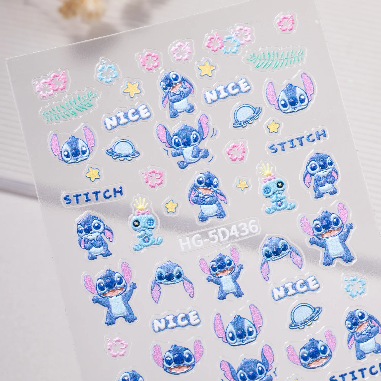 

Disney Stitch Микки Маус ‌ Наклейки для дизайна ногтей, подарки для девочек, рельефные трехмерные мультяшные синие милые 3d наклейки для ногтей «сделай сам»