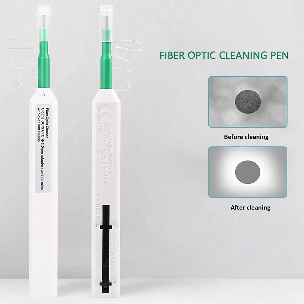 Measurement Fiber Cleaner For SC ST FC E2000 Optical Cleaner Antistatic Resin Cleaning Pen Fiber Optic Brand New