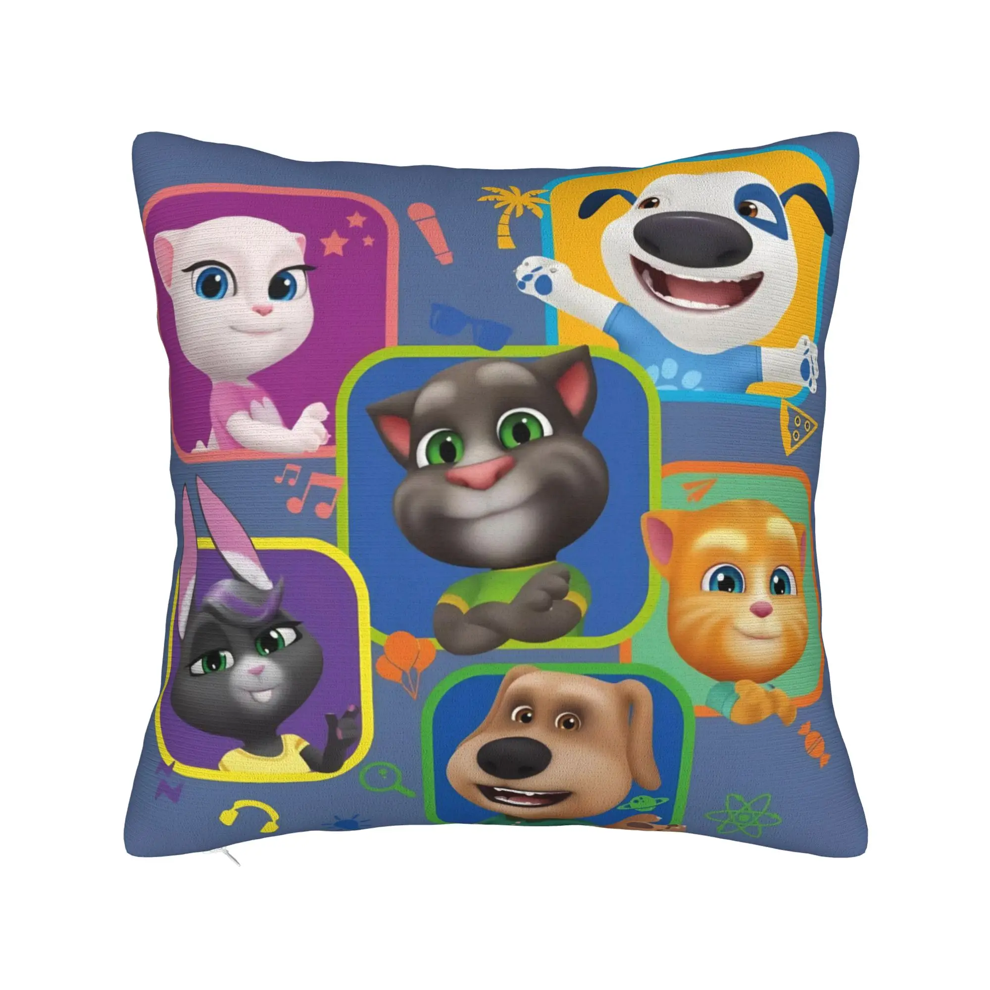 Decorative Pillow Cover T-Talking T-Tom And F-Friends Merch Home  Throw Pillow Case Cover Square Multi-Size