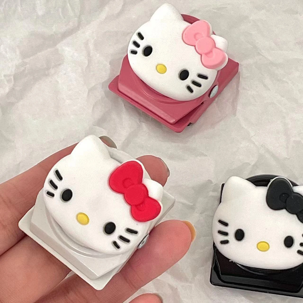 Sanrio 헬로 키티 금속 클램프 마그네틱 냉장고 자석 높은 외관 레벨 씰링 클립 만화 장식 장식품 선물