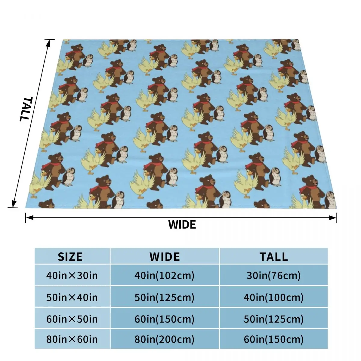 Little Bear holiday snow fan art Throw Blanket Soft Blanket Summer Bedding Blankets halloween blanket for winter