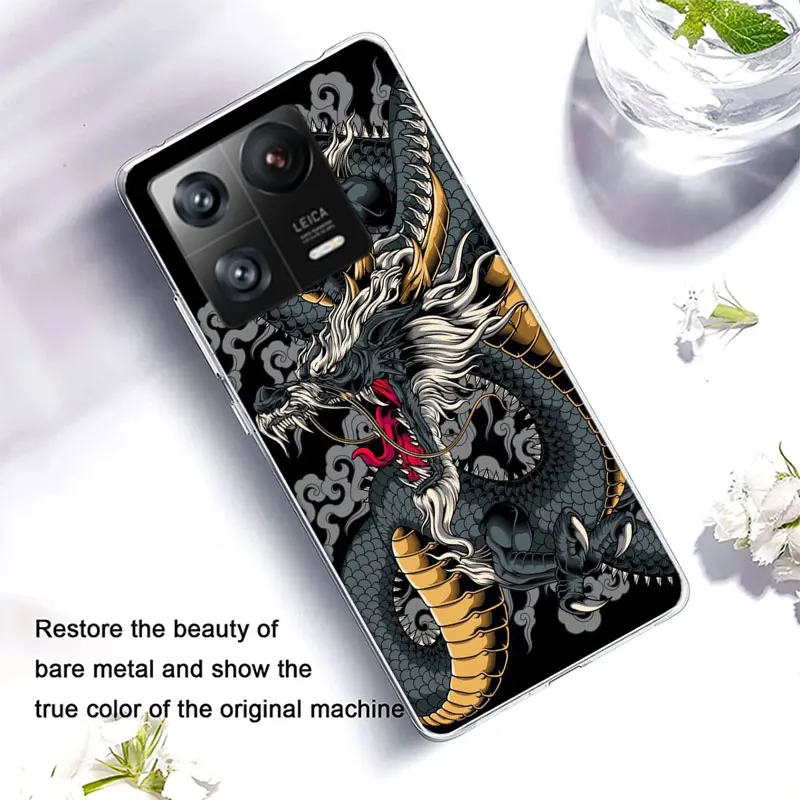 Mighty Dragon Blessing God Cool Clear Luxury For Xiaomi Mi 13 12 12T Pro 11 Ultra 11T 11i 10 10T 9 9T 8 Lite 6X 5X A3 CC9E A2 A1